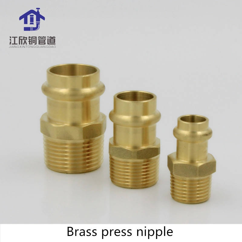 Brass Press Adapter V-Profile 15mm Gas Water Copper Pipe Fittings