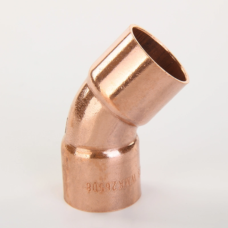 Customized Copper Pipe Fitting Elbow 180 / 90 / 45 Degree for Refrigeration Fitting