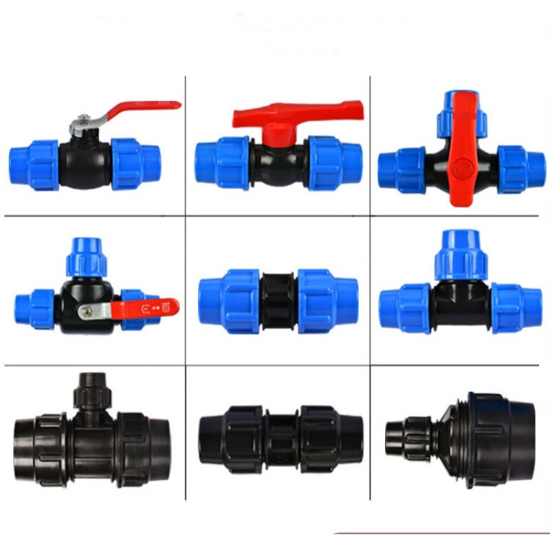 HDPE PE Irrigation Compression Fittings PP Quick Connector Push Fit Fittings