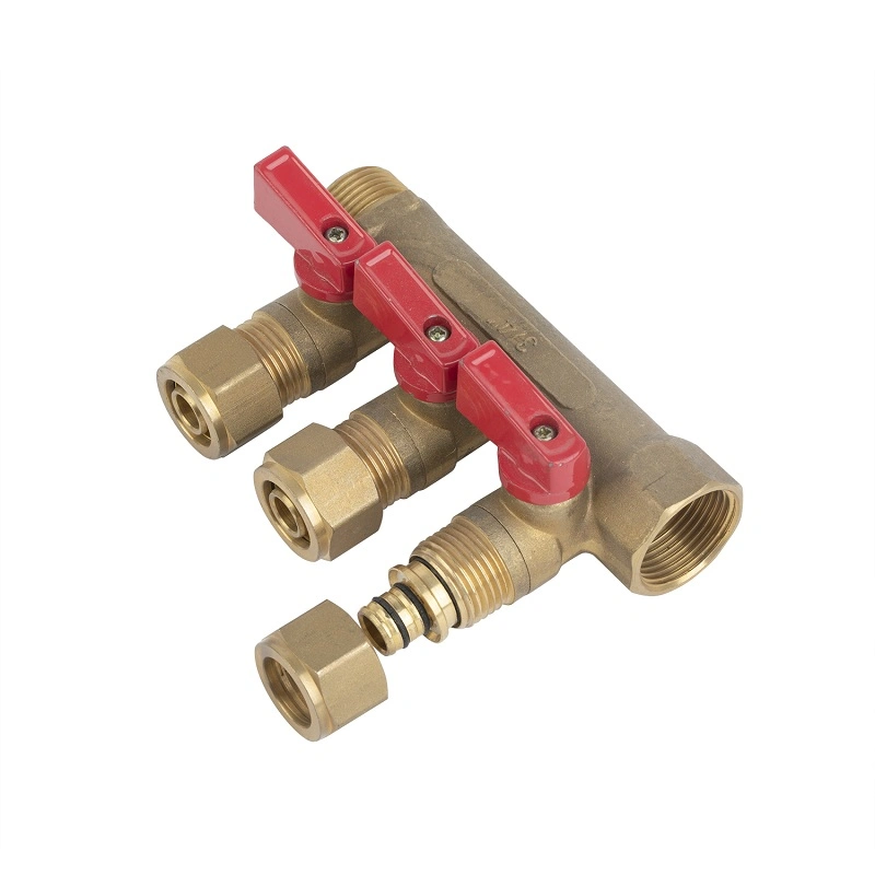 2way Pex-Al-Pex Brass Compression Pipe Fitting for Water Manifold