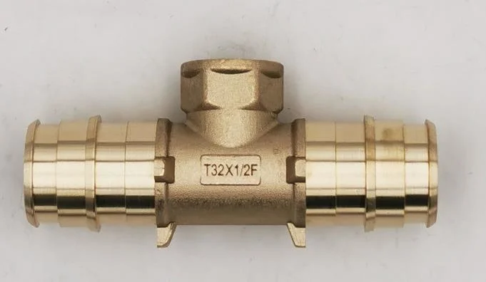 Pex Brass Fitting Female Tee Quick&Easy Fitting Brass Fitting