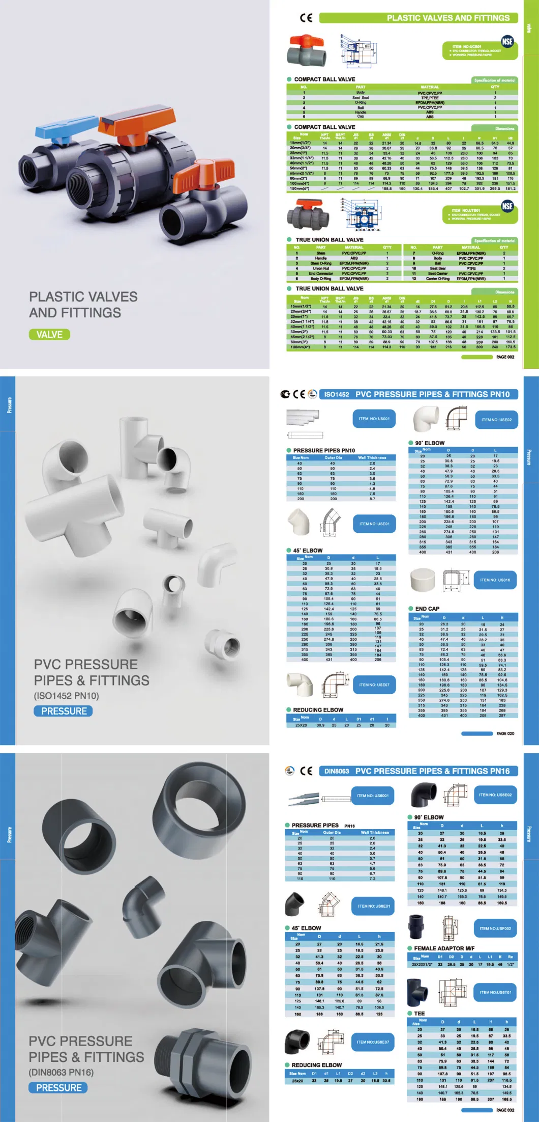 Made-in-China ASTM/DIN/BS/JIS Pn10/Pn16 HDPE/PE/PPR/Plastic Ball Valve with Single Purge