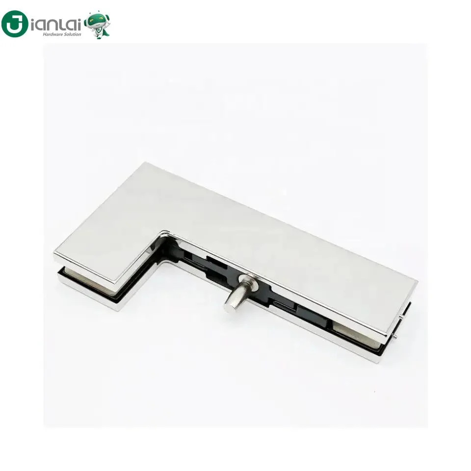 Chrome Sliding Glass Fittings Door Clamp Big L Corner Patch Fitting