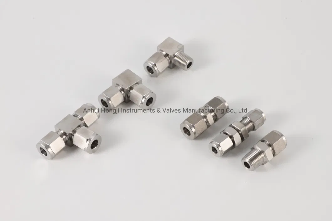 Forging and CNC Hydraulic Adapter Dual Ferrules Type Compression Fitting Elbows