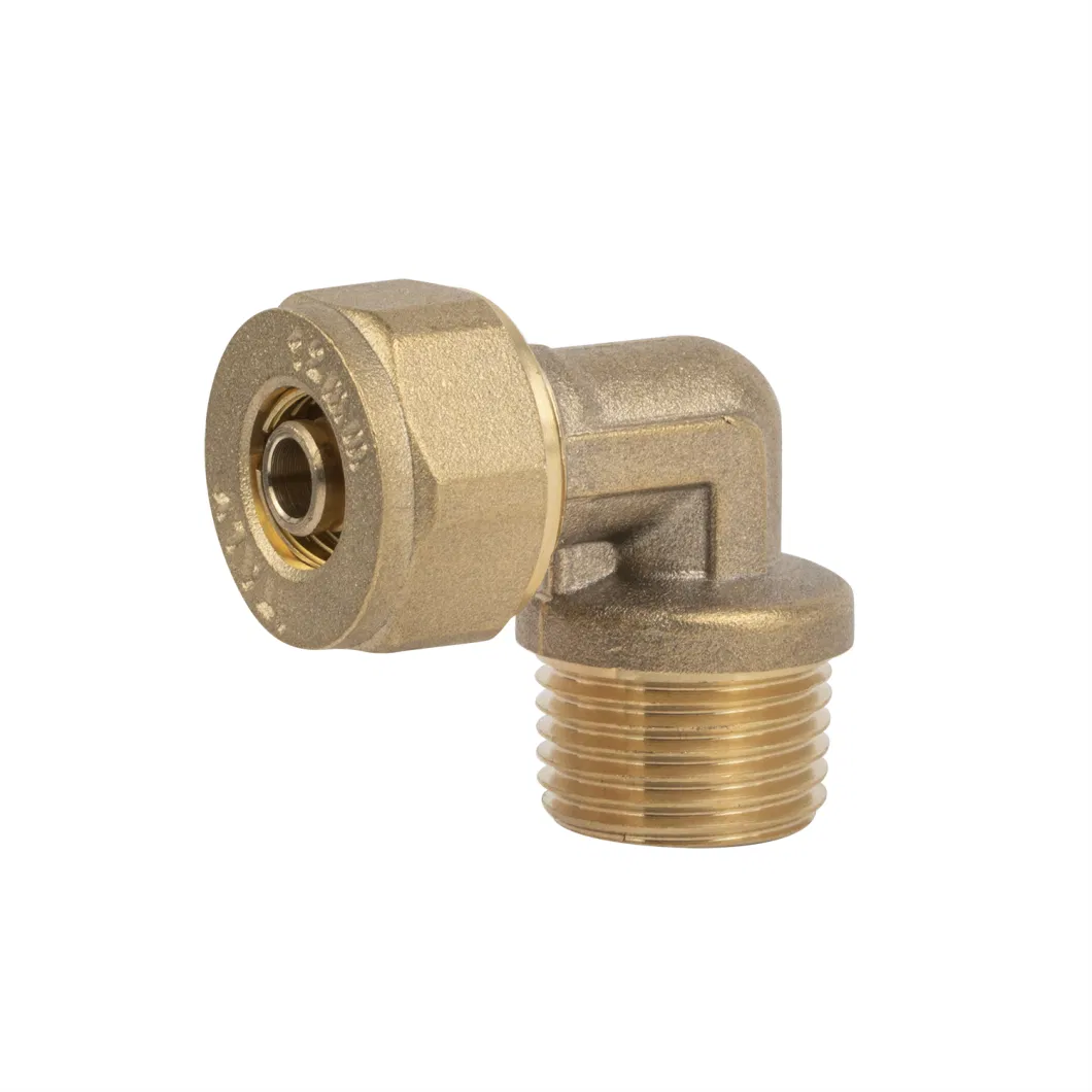 90 Degree Brass Compression Tee Fitting for Pex Pipe