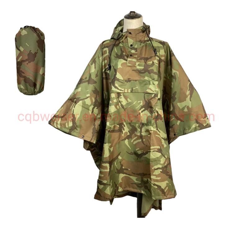 Factory Outdoor Mountaineering Adult One-Piece Cape Raincoat Camouflage Poncho Wholesale