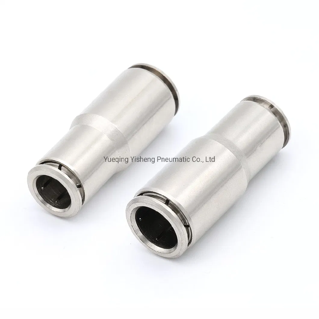 Metric Pg10-8 Pg14-12 Pg12-8 Reducing Straight Shape Metal Copper Fitting Pneumatic Compression One Touch Air Tube Fittings