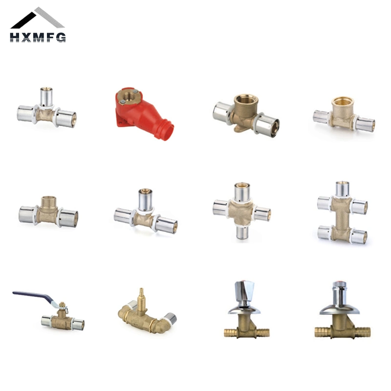 3 Wayout Manifolds Brass Stainless Steel Cross Press Pex Fitting