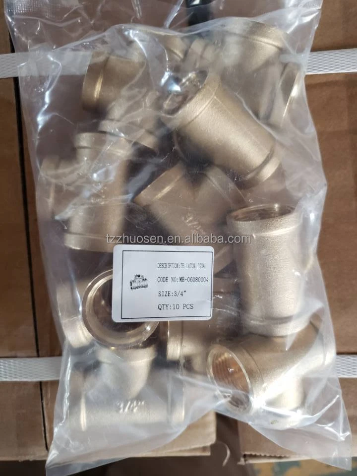Forged Brass Male Pex-Al-Pex Tee Brass Connector Compression Fitting