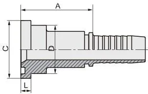 SAE Hydraulic Stainless Steel Pipe Hose Flange and Fittings for Oil Press 3000psi 87311