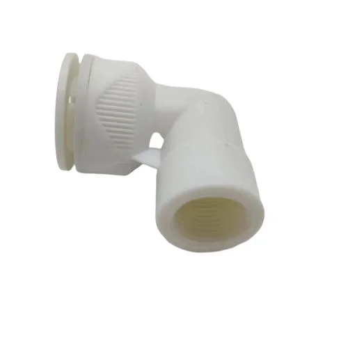 White Direct Insertion Inner Thread Elbow Fittings for Hard Pipes PP