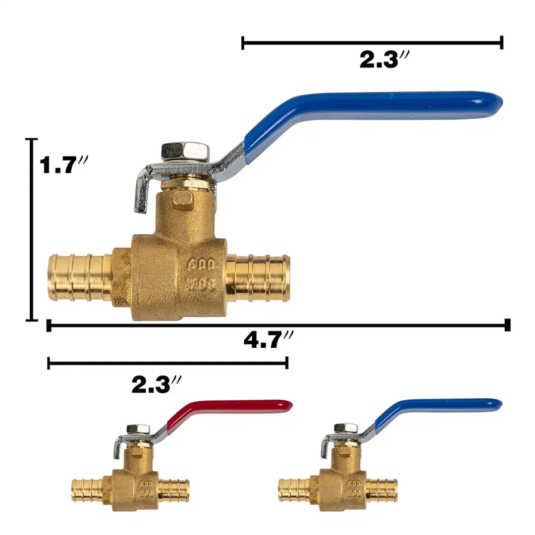 Hot Sale Solid and Durable Brass Ball Valve Internal Thread High Temperature Copper Ball Valve Control Switch for Water