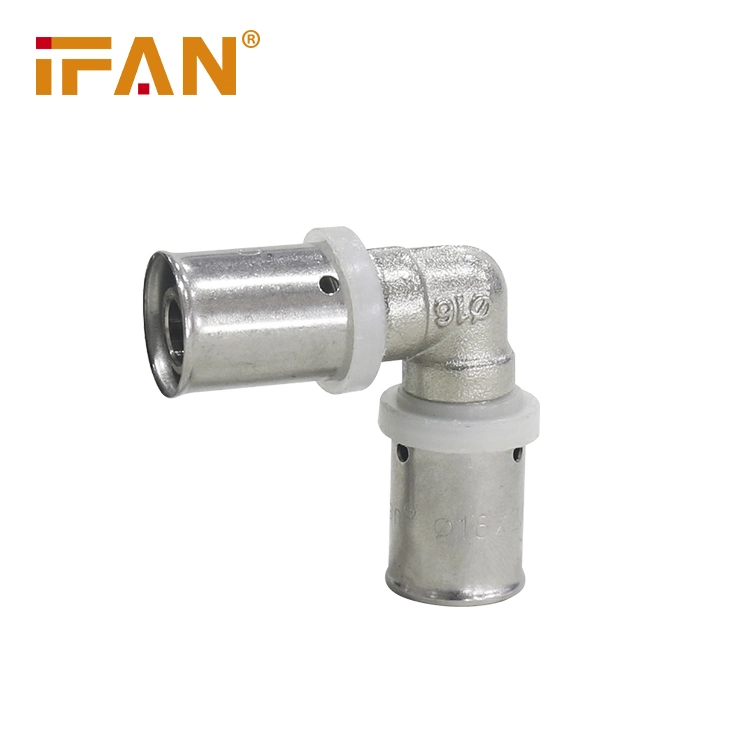 IFAN Customized 16-32mm Hot Sale Pex Brass Elbow Pipe Connecting Press Fittings