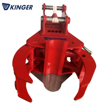 Kinger China Wholesale Hydraulic Tree Cutting Shear with Large Thrust Cylinder Mounted on Excavator Passed CE