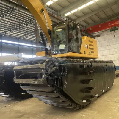 High-Quality Amphibious Excavator with Pontoon Undercarriage Lake Swamp Buggy Excavator for Dredging in The Wetland Marsh River Construction Machinery