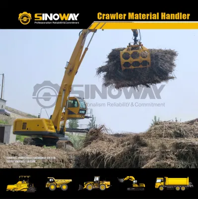 Track Type Material Handler Excavator with Scarp Matel Grabbing and Handling
