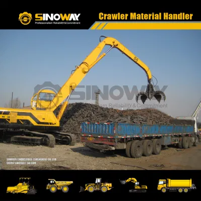 Track Type Material Handler Excavator with Scarp Matel Grabbing and Handling