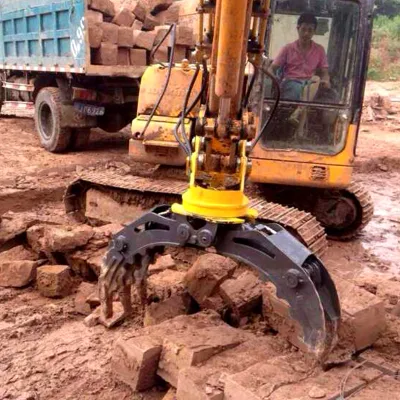 Excavator Used Forest Hydraulic Rotating Log Grapple Hydraulic Grab