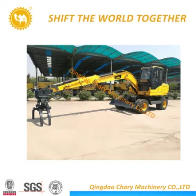  Hot Selling Light Wheel Excavator with Grab