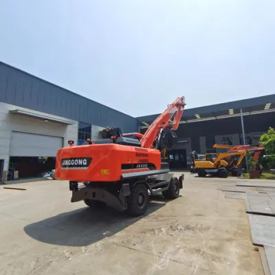Hydraulic Mobile Excavator Scrap Material Handler on Wheel for Waste Cargo Recycling