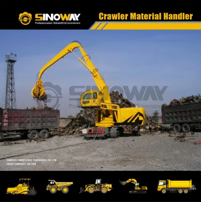 Track Type Material Handler Excavator with Scarp Matel Grabbing and Handling