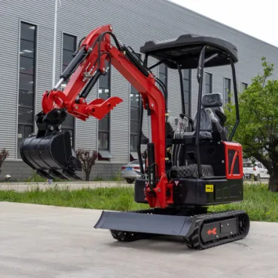 1.5 T Miniature Backhoe Excavadora Mini Hydraulic Crawler Small Size Wheel Construction Backhoe Garden Household Farm Greenhouse /Towable Electric /Excavator
