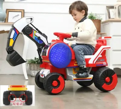 Children&prime;s Excavator Engineering Car Remote Control Toy Car Can Sit and Ride Large Hook Machine Full Electric Excavator
