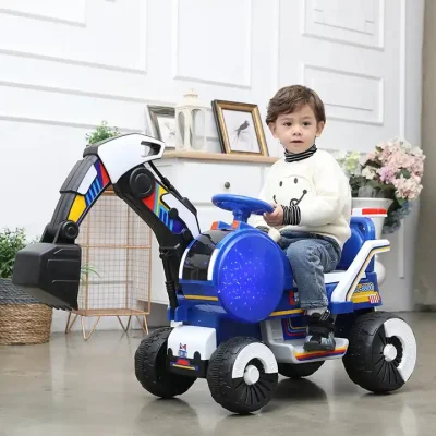Children&prime;s Excavator Engineering Car Remote Control Toy Car Can Sit and Ride Large Hook Machine Full Electric Excavator