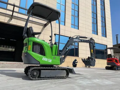 Everun Ere12E 1100kg machinery home farm garden new smallest mini electric hydraulic pump crawler battery digger excavator for sale