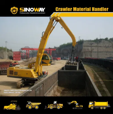 50ton Crawler Material Handler Excavator with Magnet and Hydraulic Grab