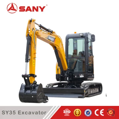 Sany Sy35 Brand New Small Size Mini Digger Hydraulic Mini Crawler Excavator with Rubber Tracked