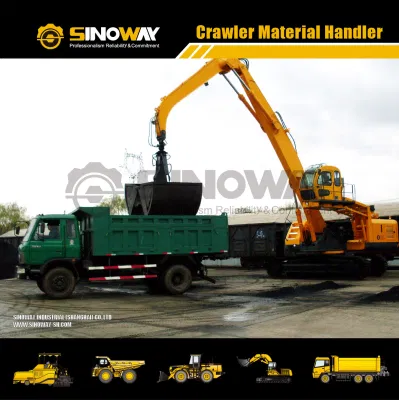 50ton Crawler Material Handler Excavator with Magnet and Hydraulic Grab