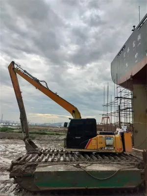  Electric Drive Hydraulic Long Reach Boom Crawler Excavator