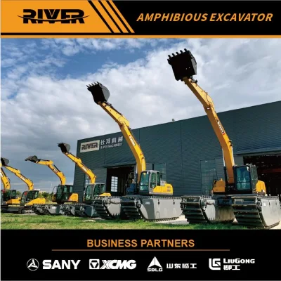 Brand New Cranes and Machinery Swamp Marsh Buggy Excavator with Extra Spare Parts