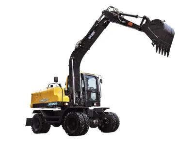  Low Price Jinggong Excavator Crusher Bucket 10 Ton Digger New Wheel Excavator for Sale