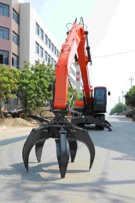 Equilibrium Bulk Material Handler Hydraulic Metal Scrap Handler with 12-19 M Reach Shell Grab Bucket
