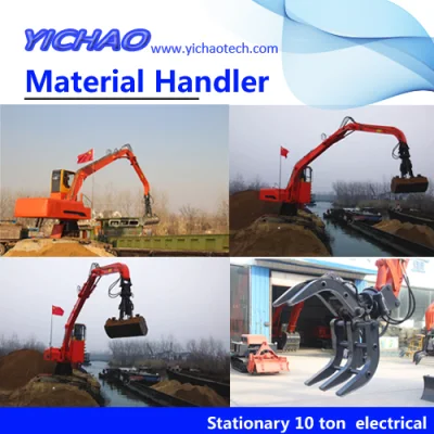  Marine Wood Folder Crane, Boat Swing Timber Grapples Crane, Marine Sorting Brick Pinchers Crane Electric Material Handler