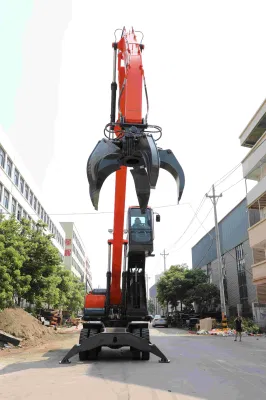 Equilibrium Bulk Material Handler Hydraulic Metal Scrap Handler with 12-19 M Reach Shell Grab Bucket