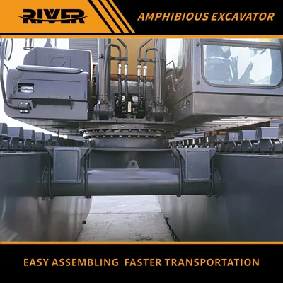 Dredging, Demolition, Construction, Photovoltaic, Shallow Waters Swamp Buggy Floating Marsh Excavators with Hydraulic Amphibious Side Pontoons