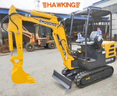  Mini Hydraulic Excavator Zero Tail Steel Track Rubber Crawler Small Trench Digger Earthmoving Equipment Hiring Kubota Jcb Volvo Excavator Heavy Duty Machine