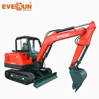 Everun Ere45 China Brand Hydraulic Digger 4.5ton Mini Excavator for Laying Cables