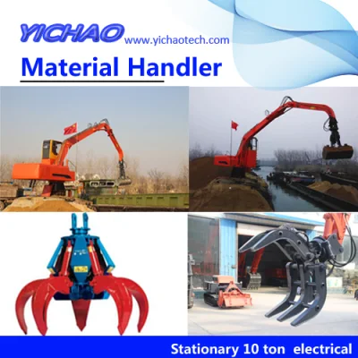 Marine Wood Folder Crane, Boat Swing Timber Grapples Crane, Marine Sorting Brick Pinchers Crane Electric Material Handler