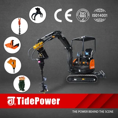  2t Mini Digger Zero Tail Boom Side Shift Crawler Mini Excavator for Sale