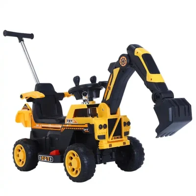 China Children&prime;s Excavator Toy Car Charging Sitting Boy Oversized Remote Control Push Handle Electric Excavator Engineering Car