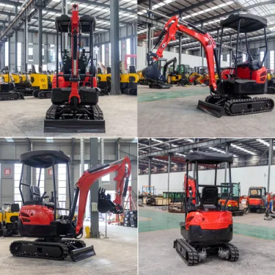 1.5 T Miniature Backhoe Excavadora Mini Hydraulic Crawler Small Size Wheel Construction Backhoe Garden Household Farm Greenhouse /Towable Electric /Excavator
