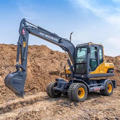 CE/EPA (7 Ton 8 Ton 9ton) Hydraulic Mini/Small Wheeled/Wheel Digger/Bagger/Excavator Use for Earthwork Construction/Mining/Road Repair