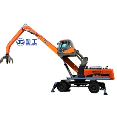  Hydraulic Mobile Excavator Scrap Material Handler on Wheel for Waste Cargo Recycling