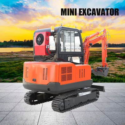 3.5 Ton Yanmar Kubota Yanmar Engine Swing Boom Telescopic Crawler Open Closed Cabin with Air Conditioner AC Steel Track for Mini Excavator Clamshell Shovel