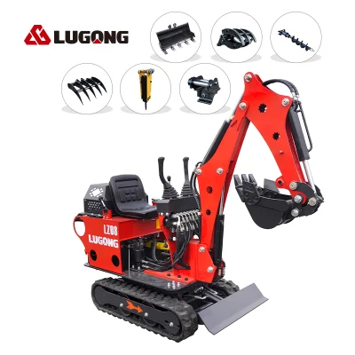  Lugong Mini Excavator Rubber Crawler Tracks 0.8t Lz08 for Many Use