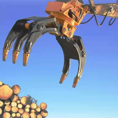 Zsya 5 Jaws Double Cylinder Rotatable Excavator Hydraulic Grapple